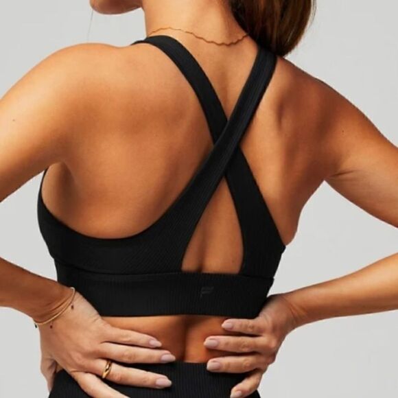 Fabletics Twist Front Medium Impact Black Bra size XL- excellent condition - Picture 6 of 10
